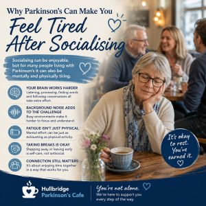 Why Parkinson’s Can Make You Feel Tired After Socialising - PCUK